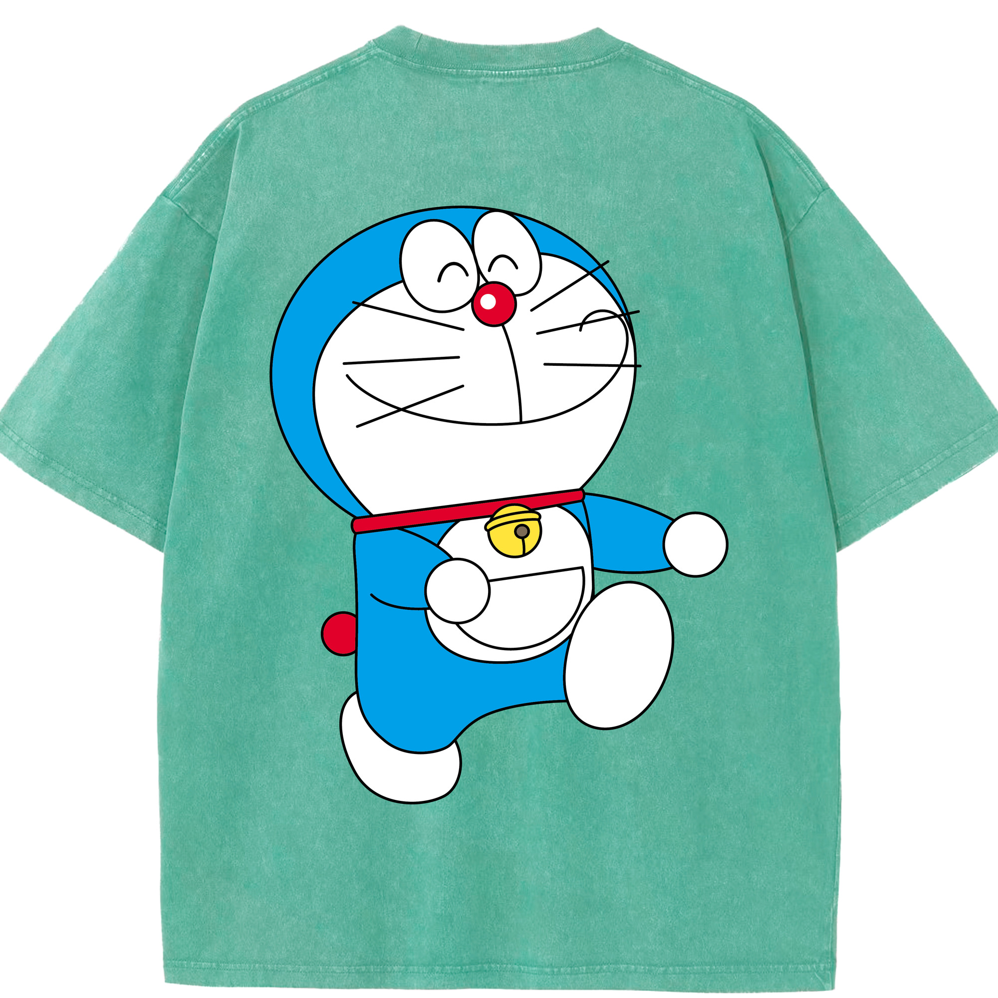 （画像用） ドラえもん Doraemon 綿100% ヴィンテージ風 半袖Tシャツ（背面プリント）